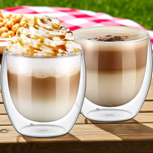 UMIGAL Dubbelwandig Glas Espressokopjes of Theeglas- 2 stuks