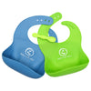 UMIGAL Babyslabbetje Siliconen babyslabbetje voor baby's. 2 Slabbetjes & Gratis Lepel slabbetjes