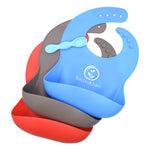 UMIGAL Babyslabbetje Siliconen babyslabbetje voor baby's. 2 Slabbetjes & Gratis Lepel slabbetjes