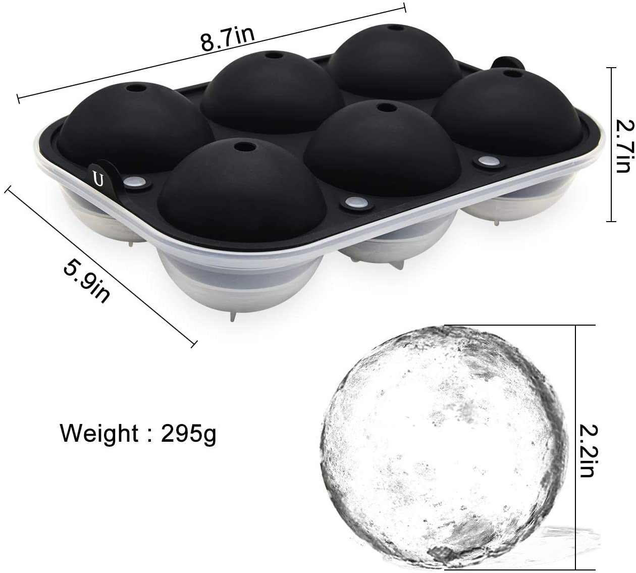 UMIGAL IJsbalvorm - Ijsmaker - Whiskey Ice Cubes Ijsballenvorm