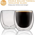 UMIGAL Dubbelwandig Glas Espressokopjes of Theeglas- 2 stuks