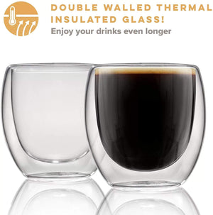 UMIGAL Dubbelwandig Glas Espressokopjes of Theeglas- 2 stuks